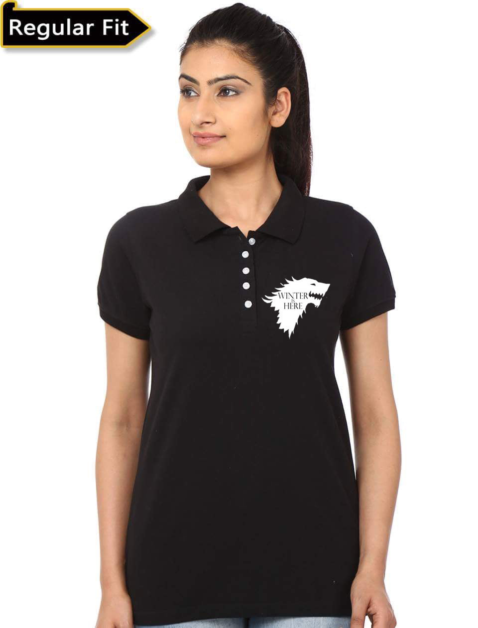 Winter Is Here Girls Polo T-Shirt
