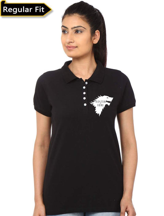 Winter Is Here Girls Polo T-Shirt