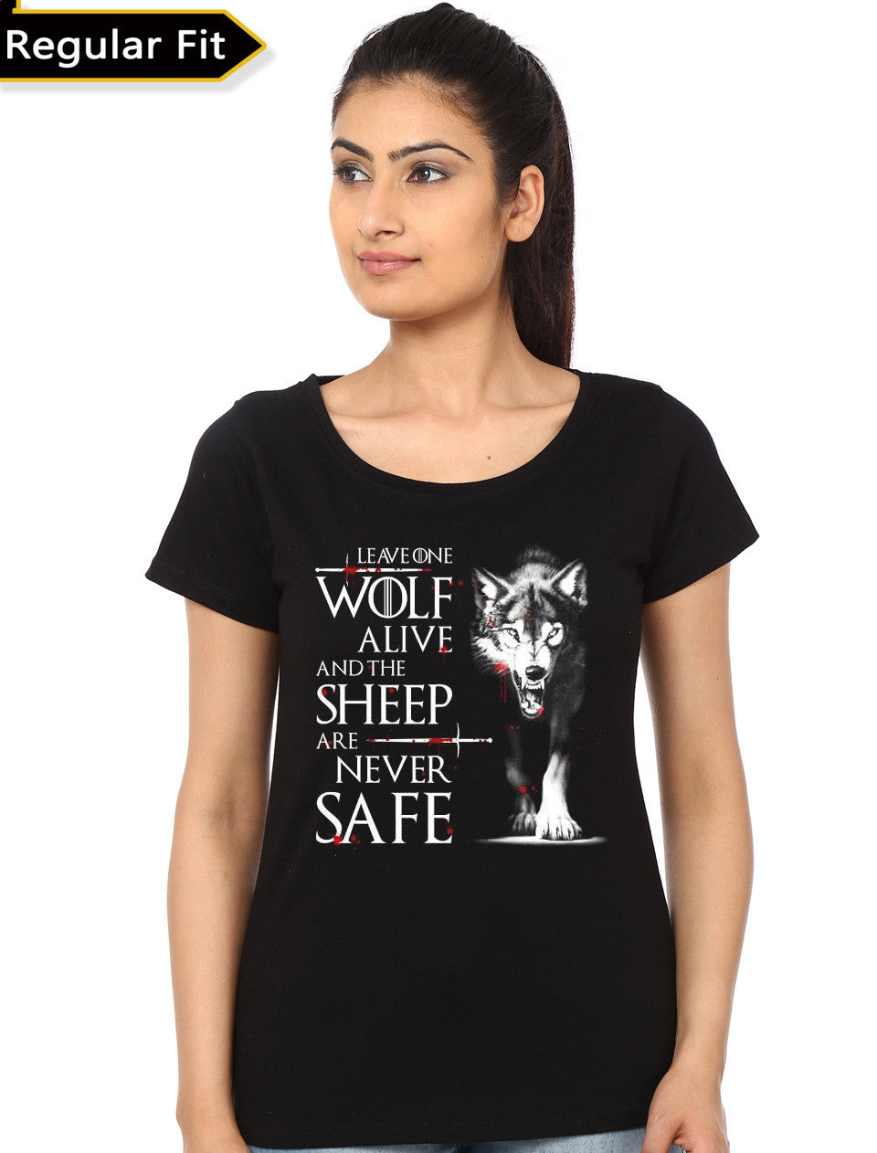Leave One Wolf Alive And Sheep Are Never Safe Black T-Shirt