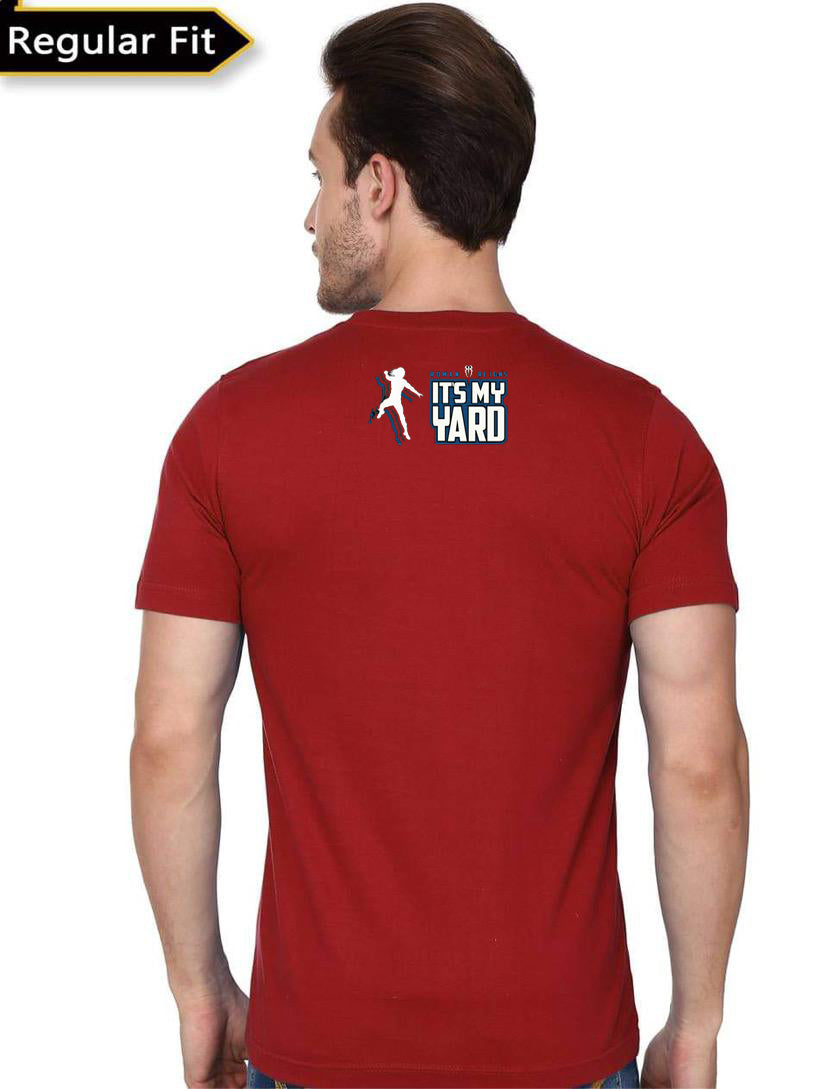 This Is My Yard Half Sleeve Red T-Shirt