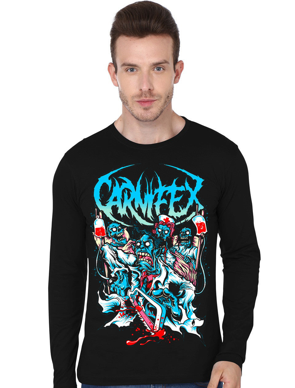 Deathcore Vs Slam Metal Black Full Sleeve T-Shirt
